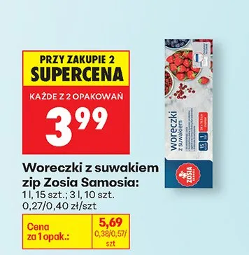 Woreczki z suwakiem zip promocja w Biedronka