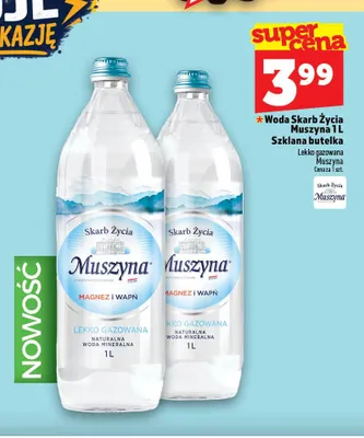 Woda lekko gazowana Skarb Życia Muszyna 1 l promocja w TOPAZ