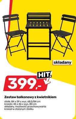 Zestaw balkonowy z kwietnikiem promocja w Bricomarche