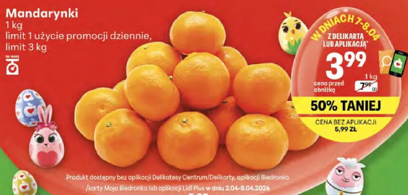 Mandarynki promocja w Delikatesy Centrum