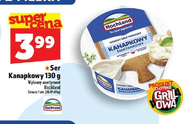 Ser Kanapkowy śmietankowy Hochland promocja w TOPAZ