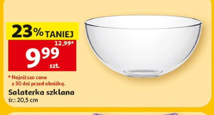 Salaterka szklana promocja w Auchan