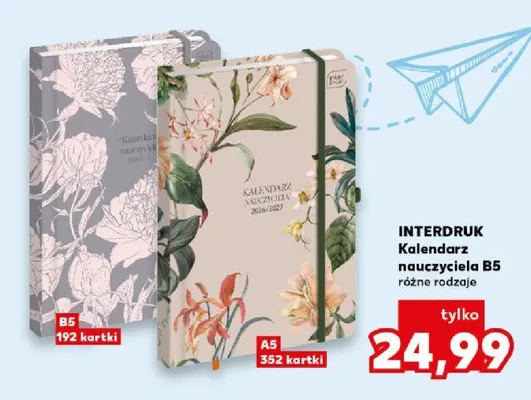 Kalendarz nauczyciela A5 Interdruk 352 kartki promocja w Kaufland