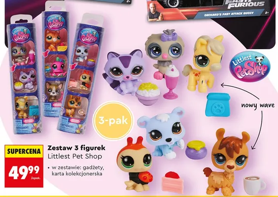 Zestaw 3 figurek Littlest Pet Shop promocja w Biedronka