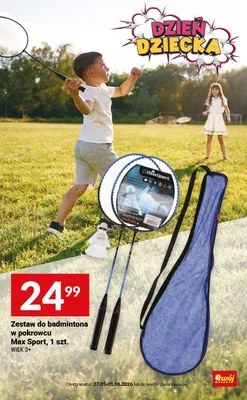 Zestaw do badmintona w pokrowcu Max Sport WIEK 3+ promocja w Twój Market