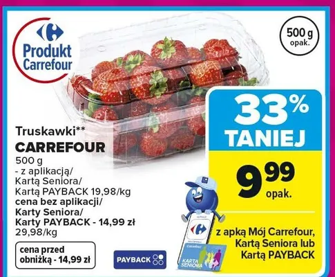 Truskawki promocja w Carrefour