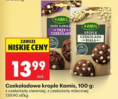 Czekoladowe krople ciemne promocja w Biedronka