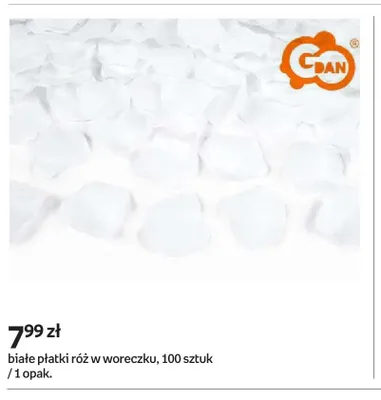 Białe płatki róż w woreczku promocja w Empik