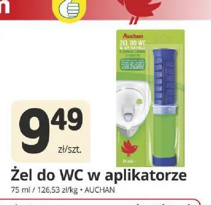 Żel do WC w aplikatorze Auchan promocja w Marketvita