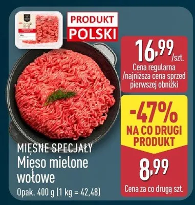 Mięso mielone wołowe promocja w Aldi