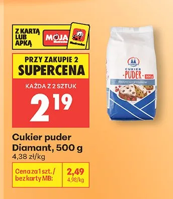 Cukier puder Diamant promocja w Biedronka