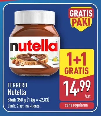 Krem Nutella promocja w Aldi