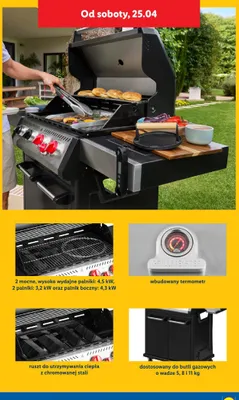 Grill gazowy Grillmeister promocja w Lidl