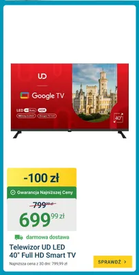 Telewizor Ud LED 40" Full Hd Smart Tv promocja w ERLI