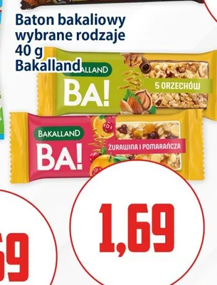 Baton bakaliowy Bakalland BA! Żurawina i Pomarańcza promocja w Kupiec