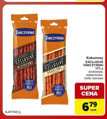 Kabanosy Exclusive Tarczyński wieprzowe promocja w Carrefour Market