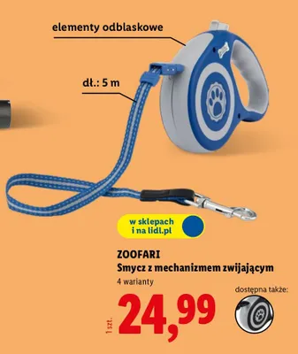 Smycz z mechanizmem zwijającym promocja w Lidl