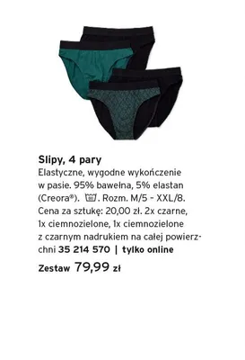 Slipy 4-pak Tchibo promocja w Tchibo