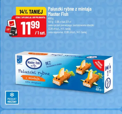 Paluszki rybne z mintaja Master Fish promocja w POLOmarket
