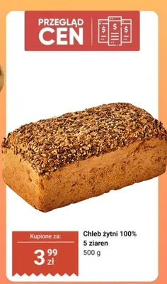 Chleb żytni 100% 5 ziaren promocja w Dino
