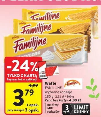 Wafle wybrane rodzaje promocja w Intermarche