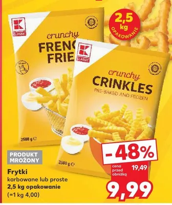 Frytki karbowane lub proste promocja w Kaufland