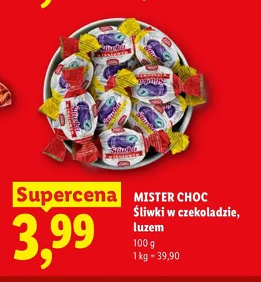 Śliwki w czekoladzie luzem Mister Choc promocja w Lidl