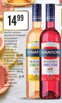Napój winny aromatyzowany Lunafiore Frizzante promocja w Dino