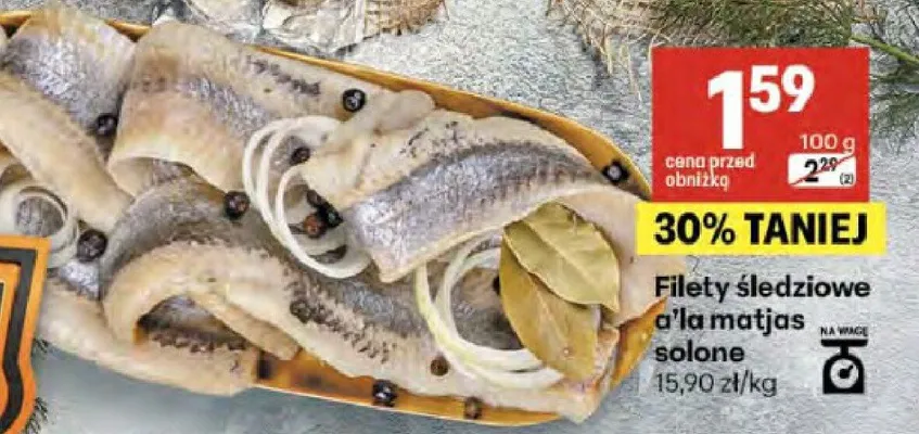 Filety śledziowe a'la matjas solone promocja w Delikatesy Centrum