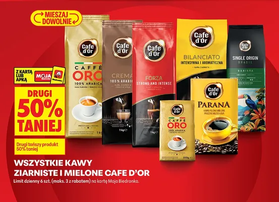 Kawa ziarnista Caffe Oro 100% Arabica promocja w Biedronka