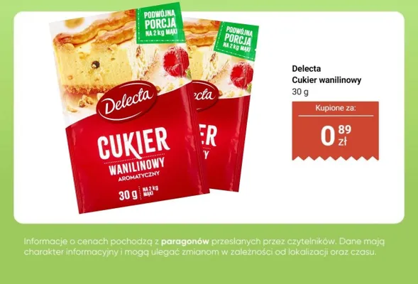 Cukier wanilinowy promocja w Dino