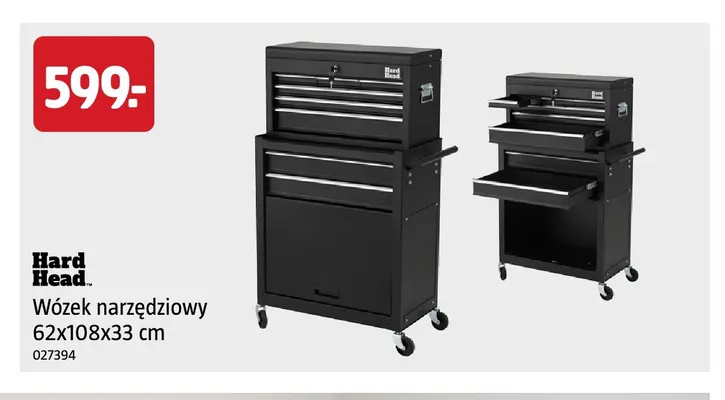 Wózek narzędziowy 62x108x33 cm Hard Head promocja w Jula