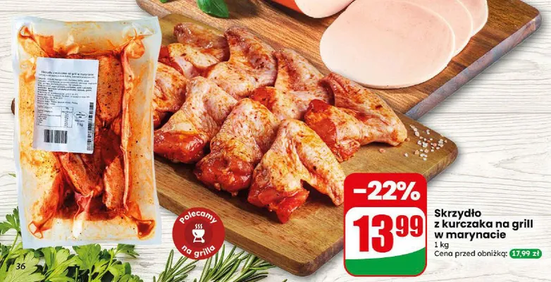 Skrzydło z kurczaka na grill w marynacie Agro Rydzyna promocja w Dino