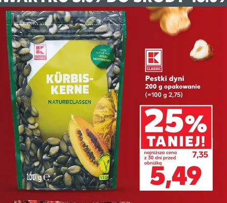 Pestki dyni K-Classic promocja w Kaufland