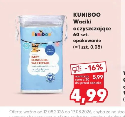 Waciki oczyszczające dla dzieci Kuniboo promocja w Kaufland