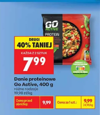 Danie proteinowe Go Active promocja w Biedronka