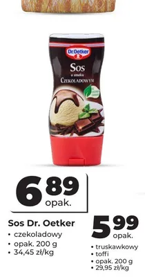 Sos o smaku toffi Dr. Oetker promocja w Odido