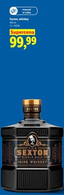 Whisky Sexton Single Malt Irish Whiskey promocja w Lidl