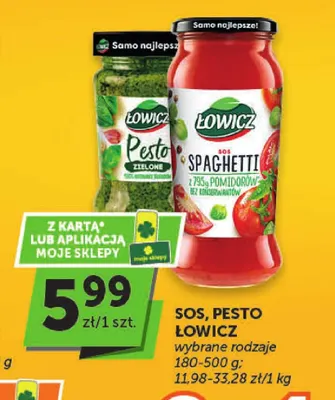 Sos pesto Łowicz promocja w Euro Sklep