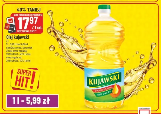 Olej rzepakowy Kujawski promocja w POLOmarket