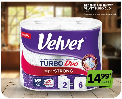 Ręcznik papierowy Velvet Turbo Duo 2-pak promocja w ABC