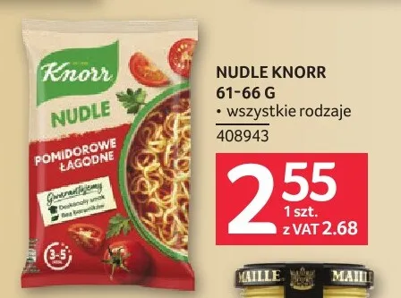 Nudle pomidorowe łagodne Knorr promocja w Selgros