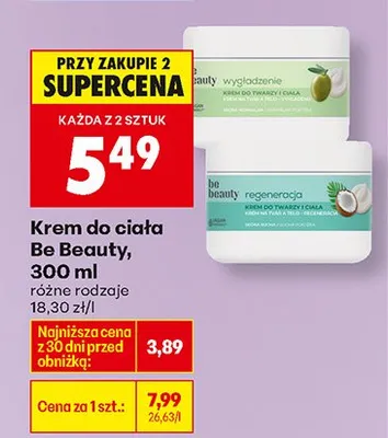 Krem do ciała wygładzenie z ekstraktem jabłka i olejem promocja w Biedronka