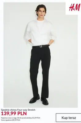 Spodnie chinos Four-way Stretch H & M promocja w H&M