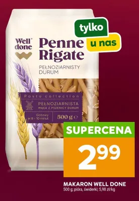 Makaron Well Done świderki promocja w Stokrotka