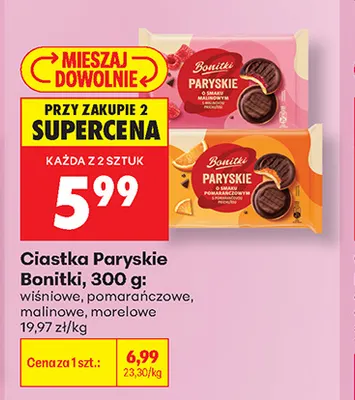 Ciastka Paryskie morelowe Bonitki promocja w Biedronka