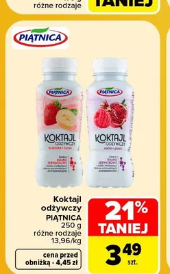 Koktajl odżywczy truskawka-banan Piątnica promocja w Carrefour