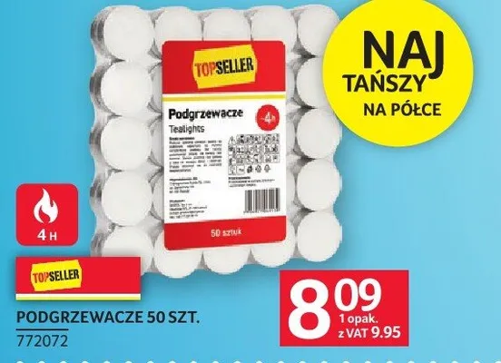 Podgrzewacze 50szt. Topseller 4H promocja w Selgros