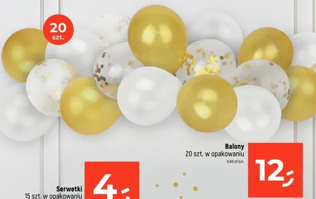 Balony komunijne złoto-białe promocja w Dealz