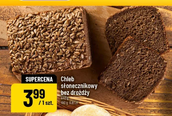Chleb słonecznikowy bez drożdży promocja w POLOmarket